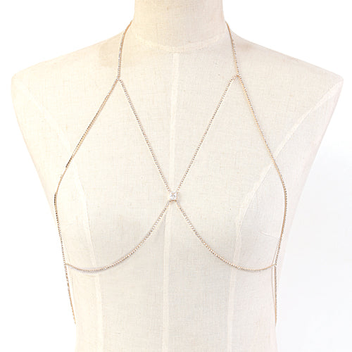 Rhinestone Bra Body Chain