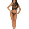 Black Lace Halter & Panties