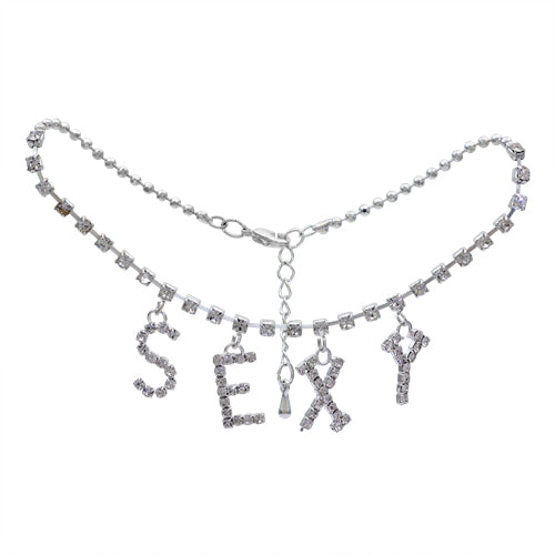 "SEXY" Rhinestone Anklet